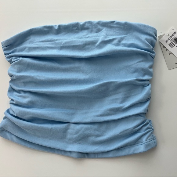 Light blue ruched tube top-NWT never worn (Hollister) - Picture 3 of 6